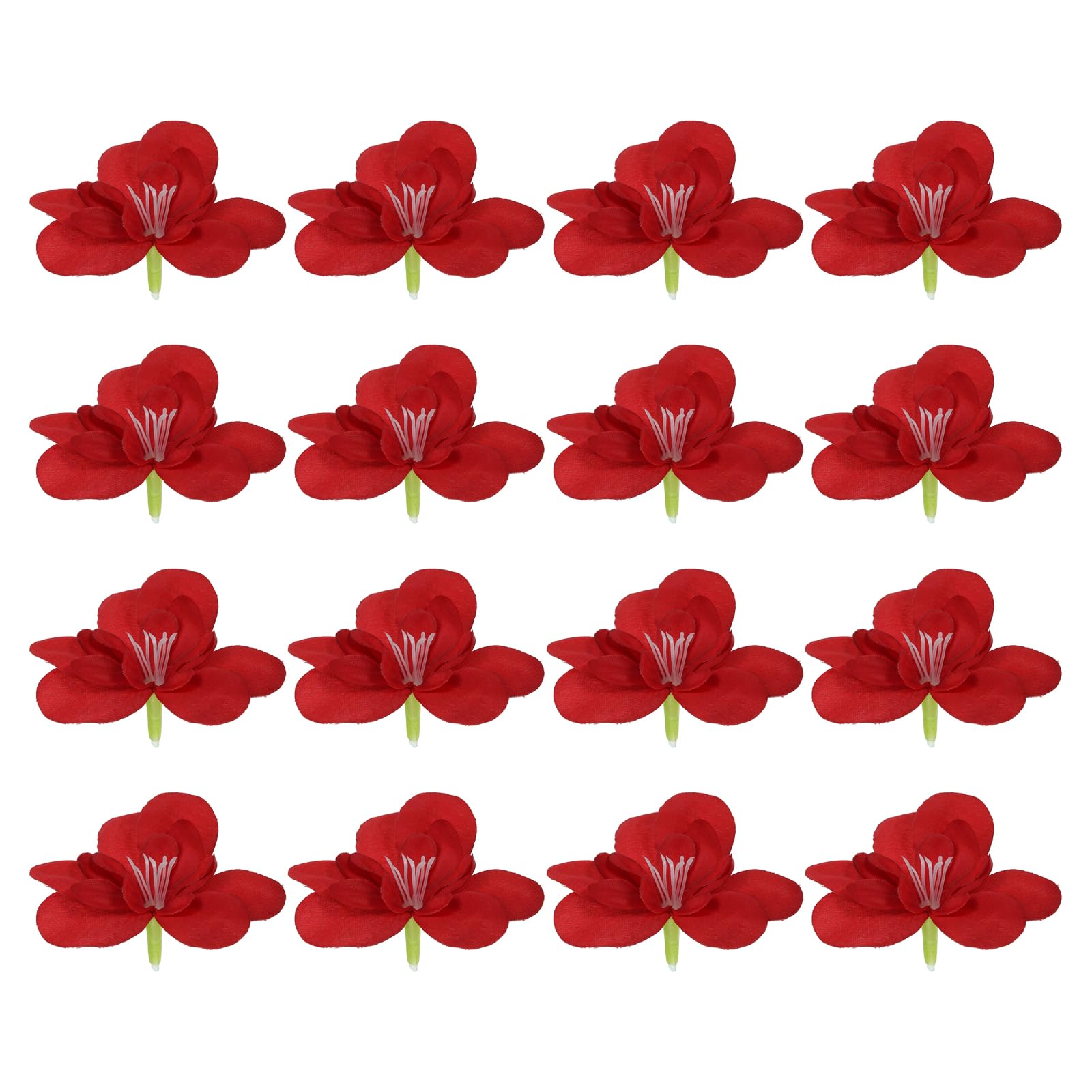 PATIKIL Artificial Orchid Petals, 24Pcs Faux Orchid Flower Head Fake Butterfly Flowers Crafts for Home Wedding Decoration Red
