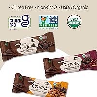 Vista 6 de NuGo Almendra de chocolate negro orgánico, 0.35 onzas de proteína vegana, sin gluten, 12