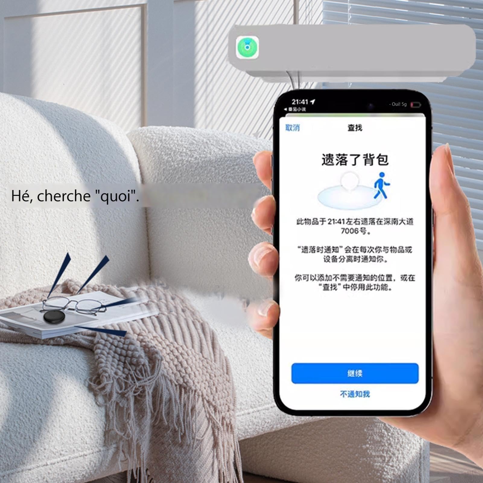 Etichetta GPS Localizzatore di chiavi Valigia wireless collegato a | Applicazione impermeabile,Etichetta di durata della Batteria Lunga