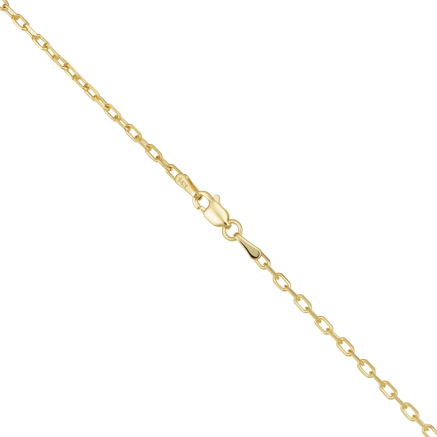 Kooljewelry 14k Yellow Gold Cable Link Baby ID Bracelet with Heart (5.5 inch)