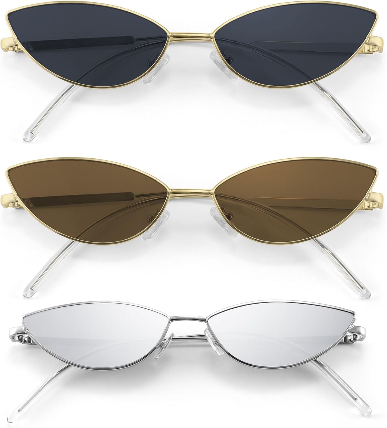 FEISEDY Fashion Designer Sunglasses Retro Small Petals Shape Arc Temple Design B2298