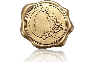 Exquisite Q Sticker: 50 Self-Adhesive Gold Letter Wax Seal Stickers