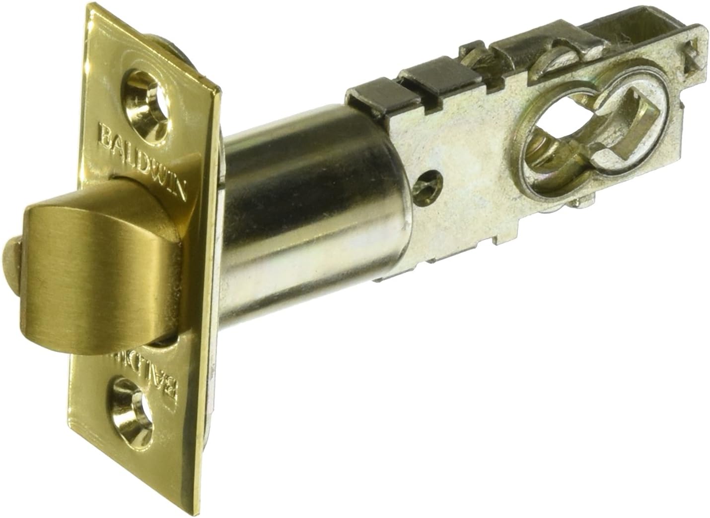5210 Universal Backset Deadlocking Latchbolt for Keyed Entry Baldwin Loc, Lifetime Polished Brass