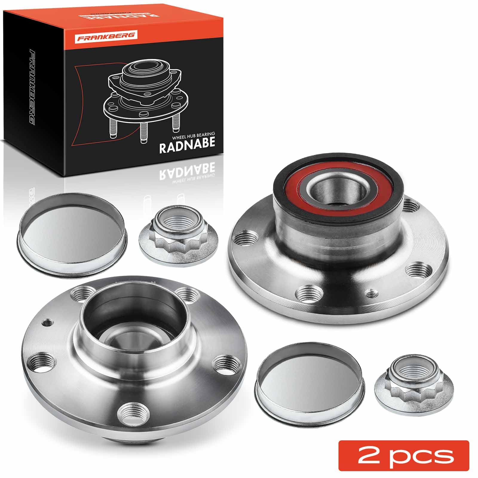 Frankberg 2x Kits de roulements de roue Essieu Arrière Compatibles avec A1 A2 Cordoba Ibiza III Ibiza IV Fabia I Fabia II Fox Polo 1999-2021 6Q0598611