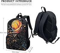 Vista 198 de American Flag Fire Galaxy Pattern Kids Backpack for Boys Girls Elementary Students Bookbag Middle School Bag Lightweight Children Travel Bag