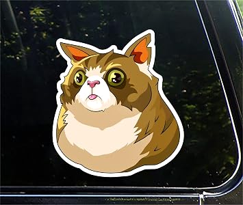 WSQ Excuse Me Cat Valorant Vinyl Decal Sticker Premium Quality Vinyl Multiple Colors for Car Bumper Truck Van SUV Window Wall Boat Cup Tumblers Laptop or Any Smooth Surface Size 5 Inches