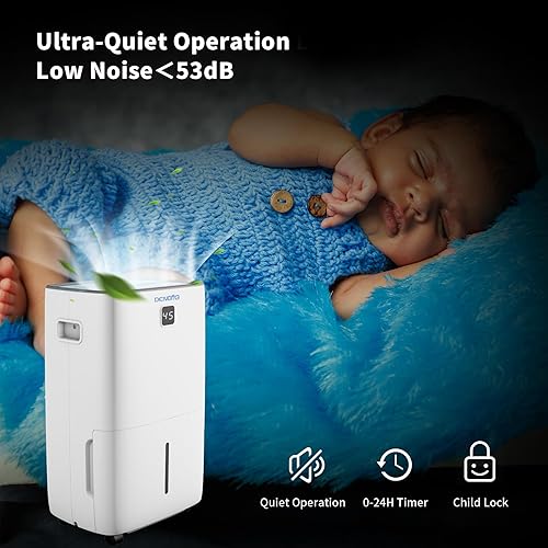 Miniatura 3 de Deshumidificador de 50 pintas con bomba para espacios de hasta 4,500 pies cuadrados en casa, con filtro de aire lavable y reutilizable, tanque de