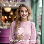 ORNARTO Designed for iPhone 15 Case with 2X Screen Protector, Liquid Silicone Gel Rubber Cover [Upgraded Camera Protection], Shockproof Protective Phone Case 6.1"-Pale Rosette | Liquid Silicone, Full Shock Protection, Soft Microfiber Interior