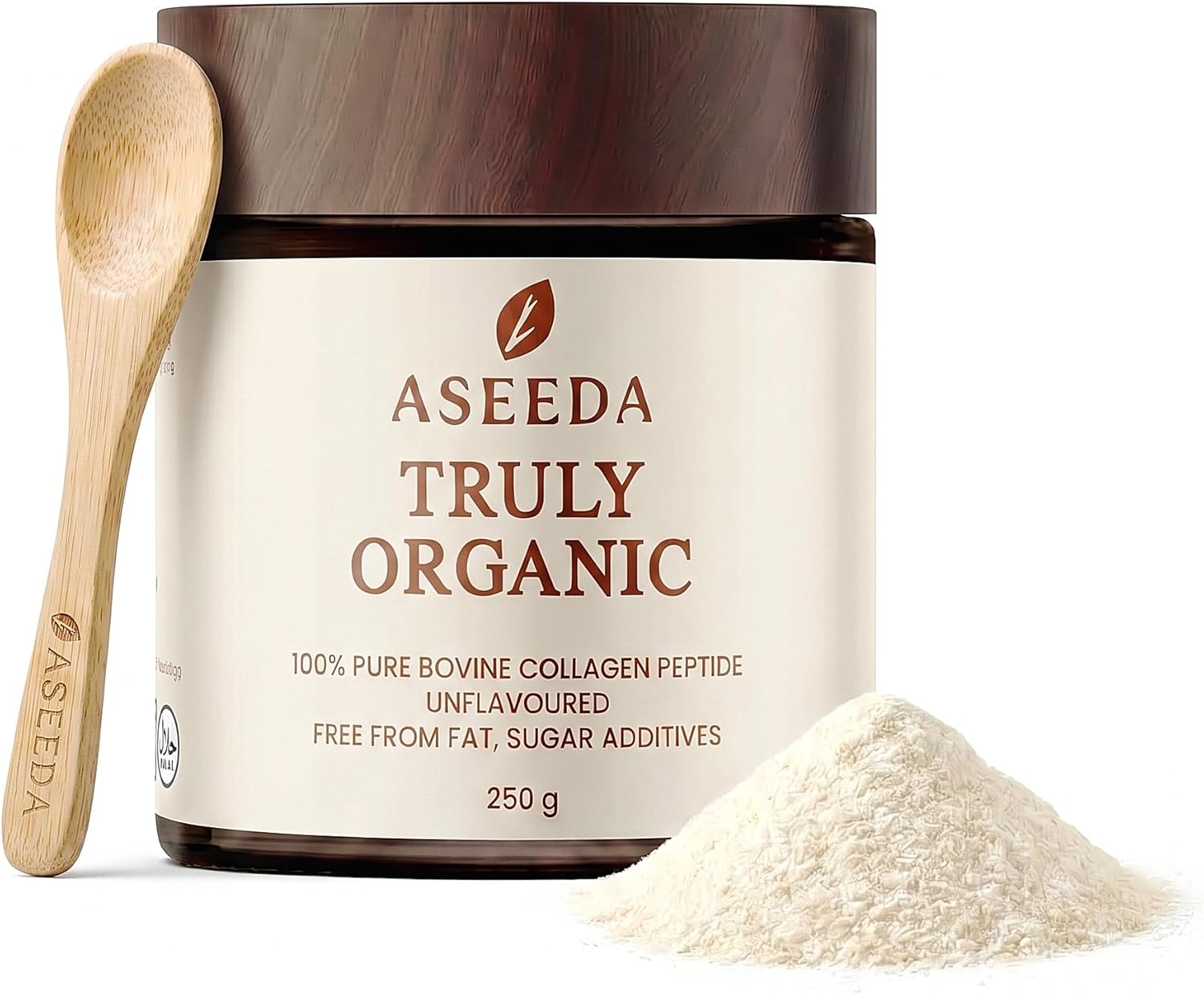 Truly Organic Collagen Powder 250g –100% Hydrolysed Bovine Collagen Peptide (Type I)-Skin Hair and Nails Supplement for Women and Men – Grass Fed and Unflavoured (30 Servings -250g)