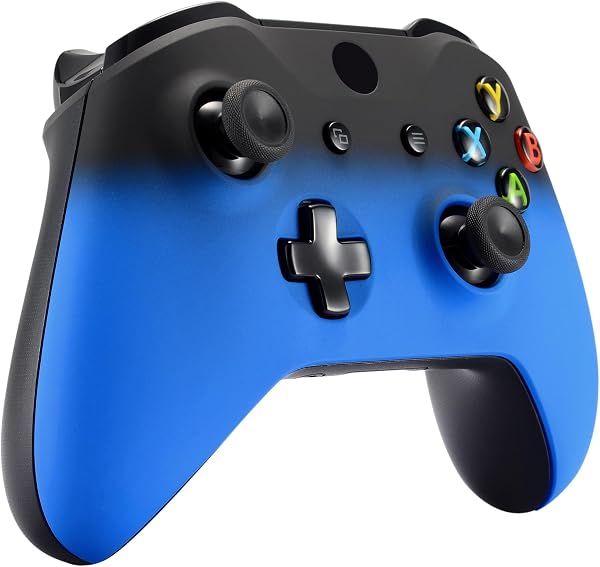 eXtremeRate Case für Xbox One S/X Controller, DIY-Ersatz Hülle Front Gehäuse Cover Faceplates Umbau Zubehör für Xbox One S/X Controller Model 1708(Schatten Blau) - 4