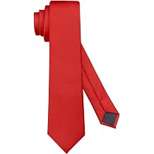 KOOELLE Mens Ties Solid Pure Color 2.35" 6CM Plain Slim Necktie Skinny Ties For Men