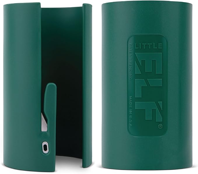 Little ELF Wrapping Paper Cutter (2-Pack) | As seen on Shark Tank | Made in USA | Green | Holiday Gift Wrap Paper Roll Holder and Cutter