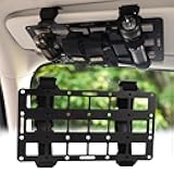 Pridefend Aluminum Alloy Molle Visor Organizer ,Rigid Aluminum Alloy MOLLE Panel Compatible with Backpack Tactical, Versatile Car Sun Visor Organizer for Trucks Vehicle SUV Interior Accessories