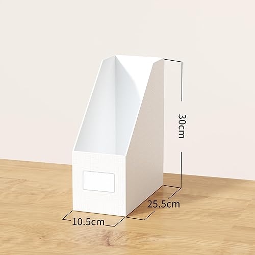 Miniatura 7 de JiaWei Soportes para archivos de revista, 3 paquetes de estante de cartón resistente, organizador de oficina, almacenamiento de escritorio,