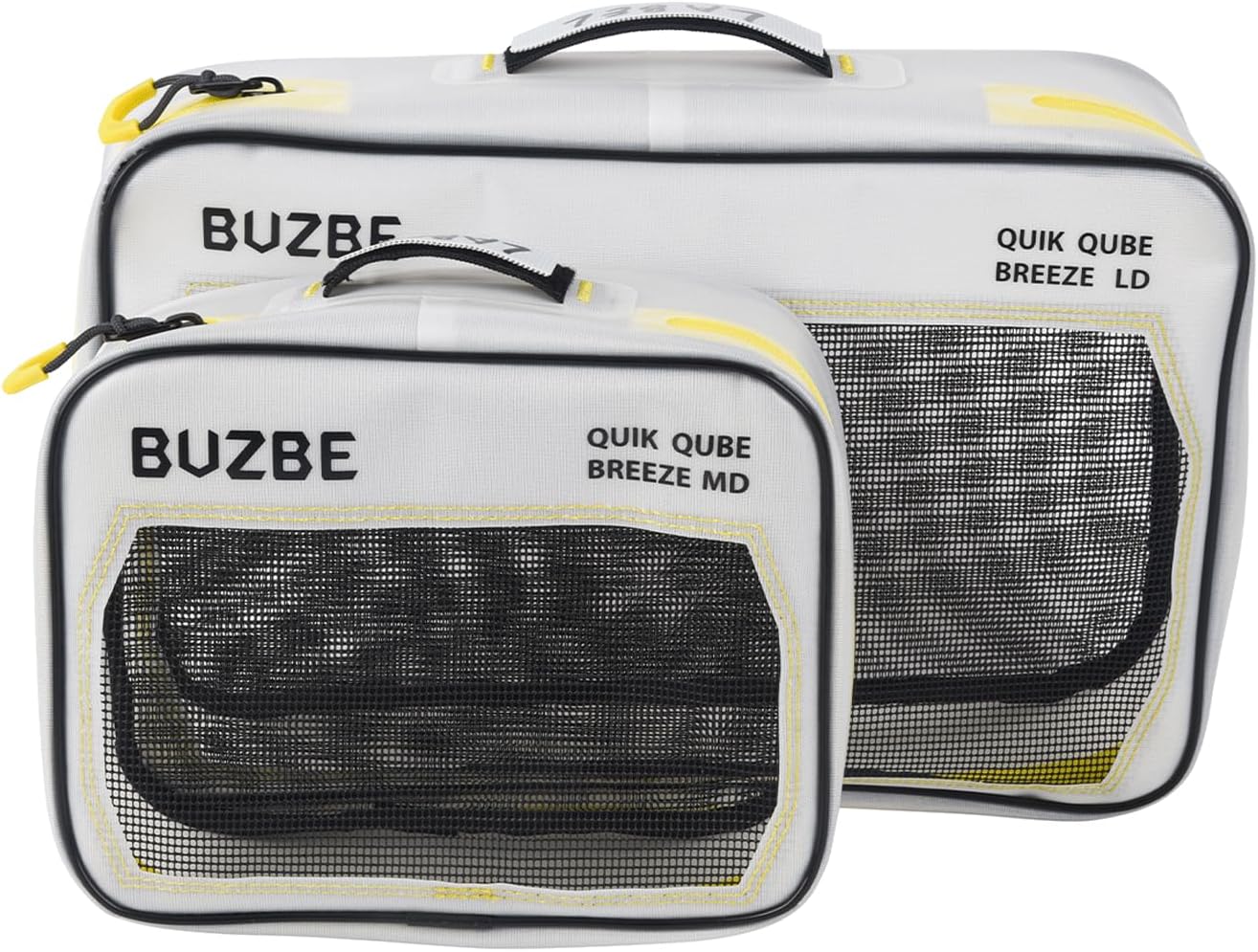 BUZBE Quik Qube Breeze, Breathable Gear Pouch, Zippered Packing Cube, Fishing Organizer Bag, Soft Sided Tackle Box - Medium Deep