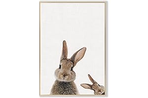 Cute Animal Bunny Picture Nursery Wall Art Decoration