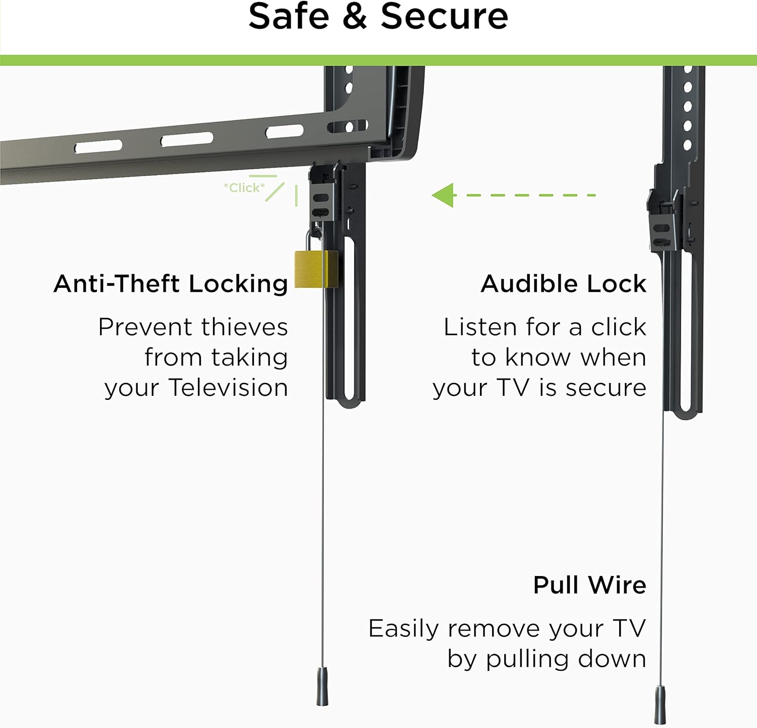 ProMounts Tilting TV Wall Mount fits from 37 to 110-inch TVs; Slim Tilt TV Wall Mount Brackets for Flat and Curved LED, LCD, and Plasma Displays Universal Low Profile Tilt TV Mount MAX VESA 400x400