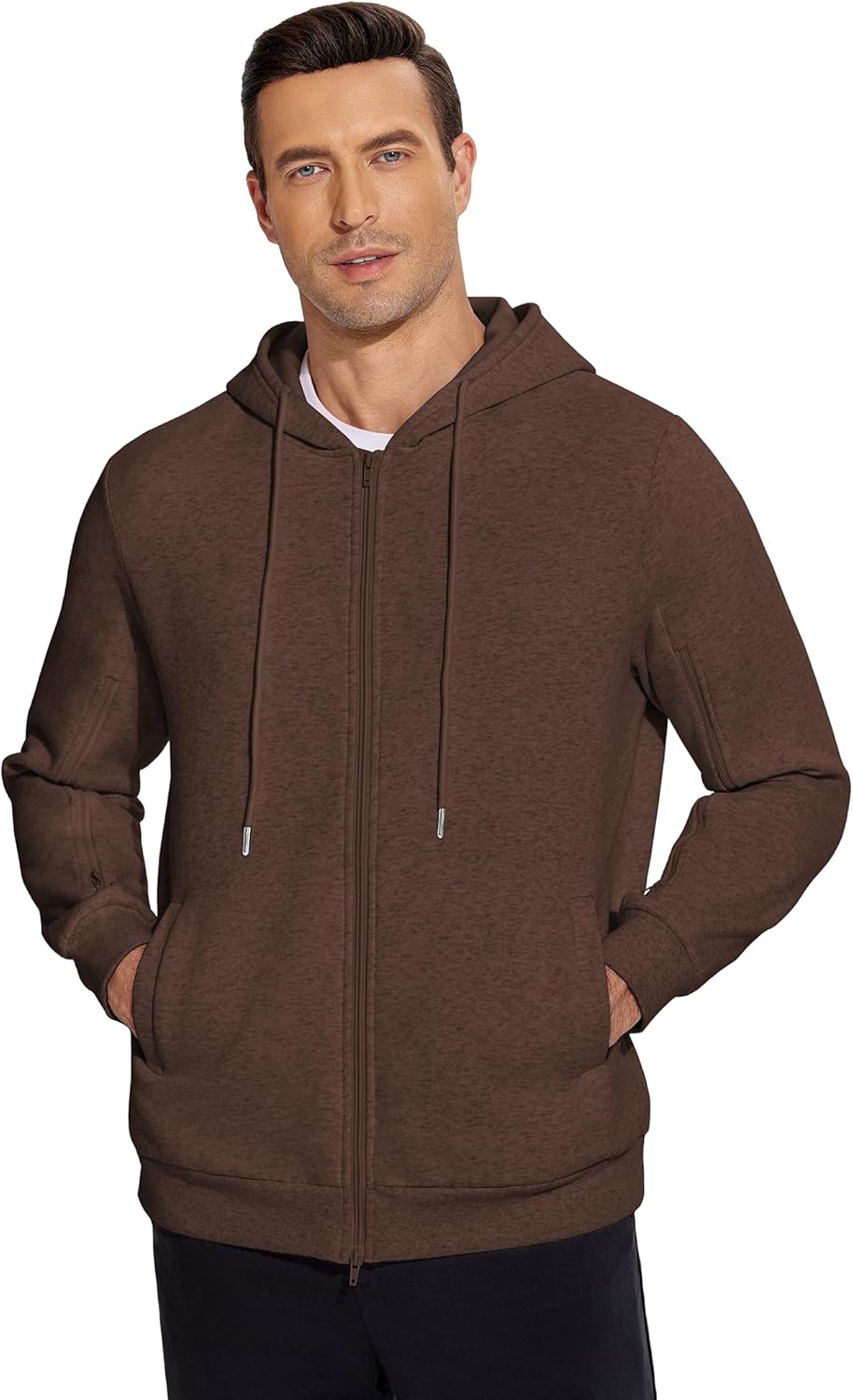 Deyeek Dialysis Sweatshirts with Arm Zipper Jacket Full-Zip Hemodialysis Cotton Warm Heavyweight Sweatshirt
