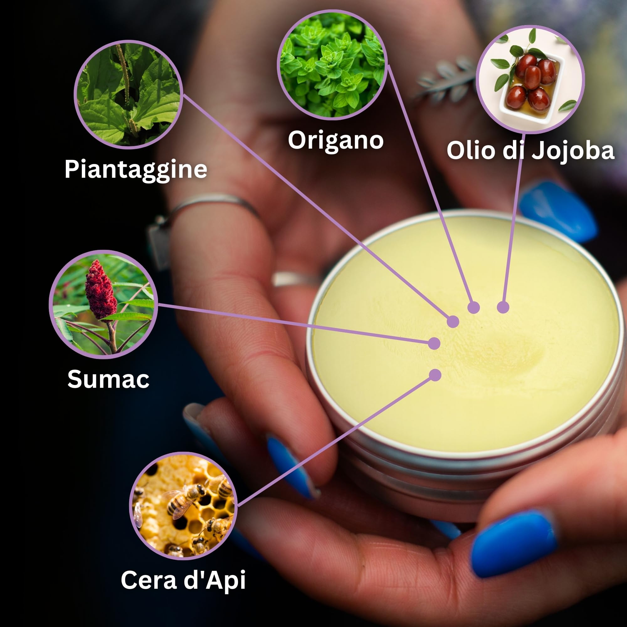 Pomata Piantaggine, Pomata Naturale contro Prurito, Eruzioni Cutanee e Punture di Zanzare, 40 ml