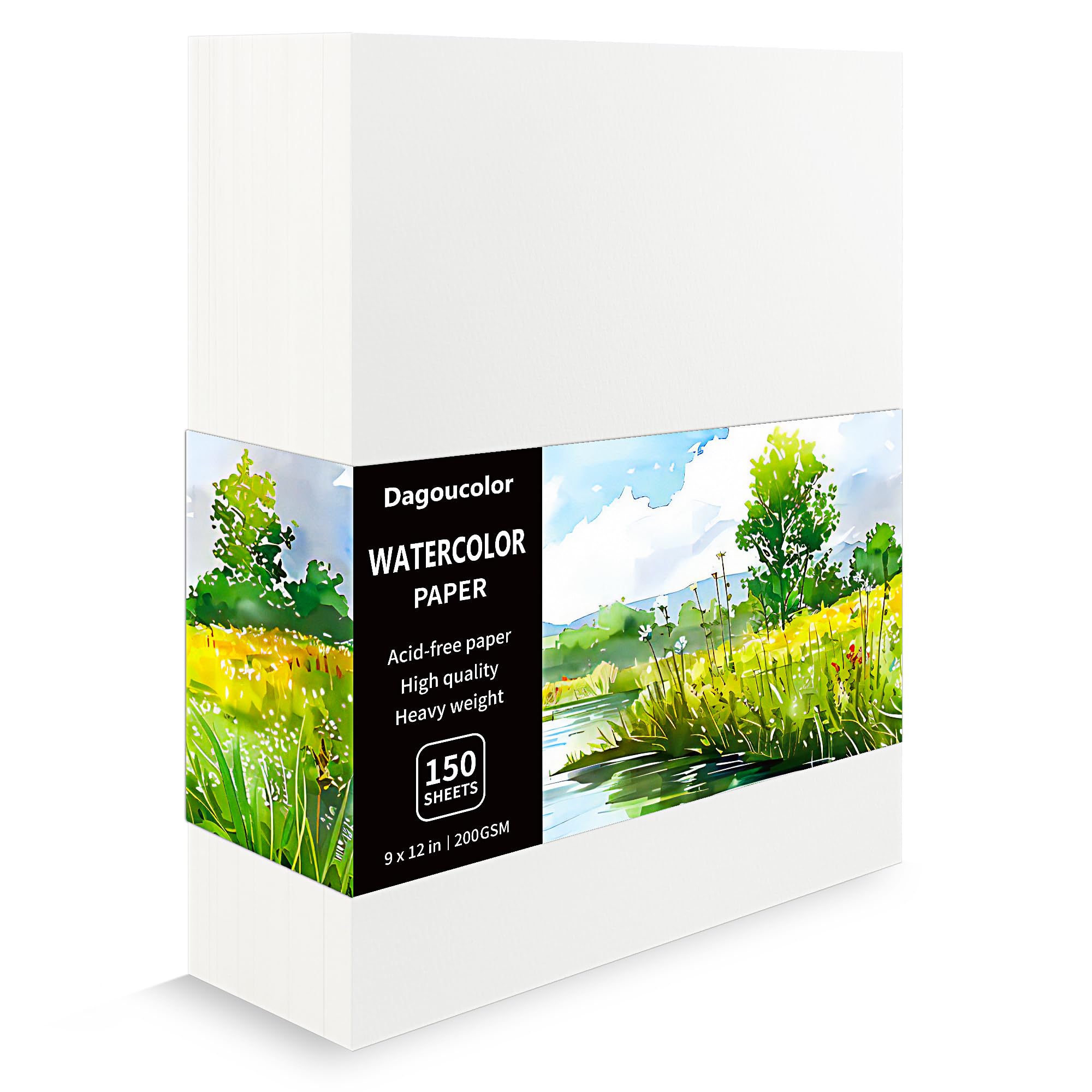 DagouColor Watercolor Paper, 200GSM - 30.5 * 22.9cm, 150 Sheet