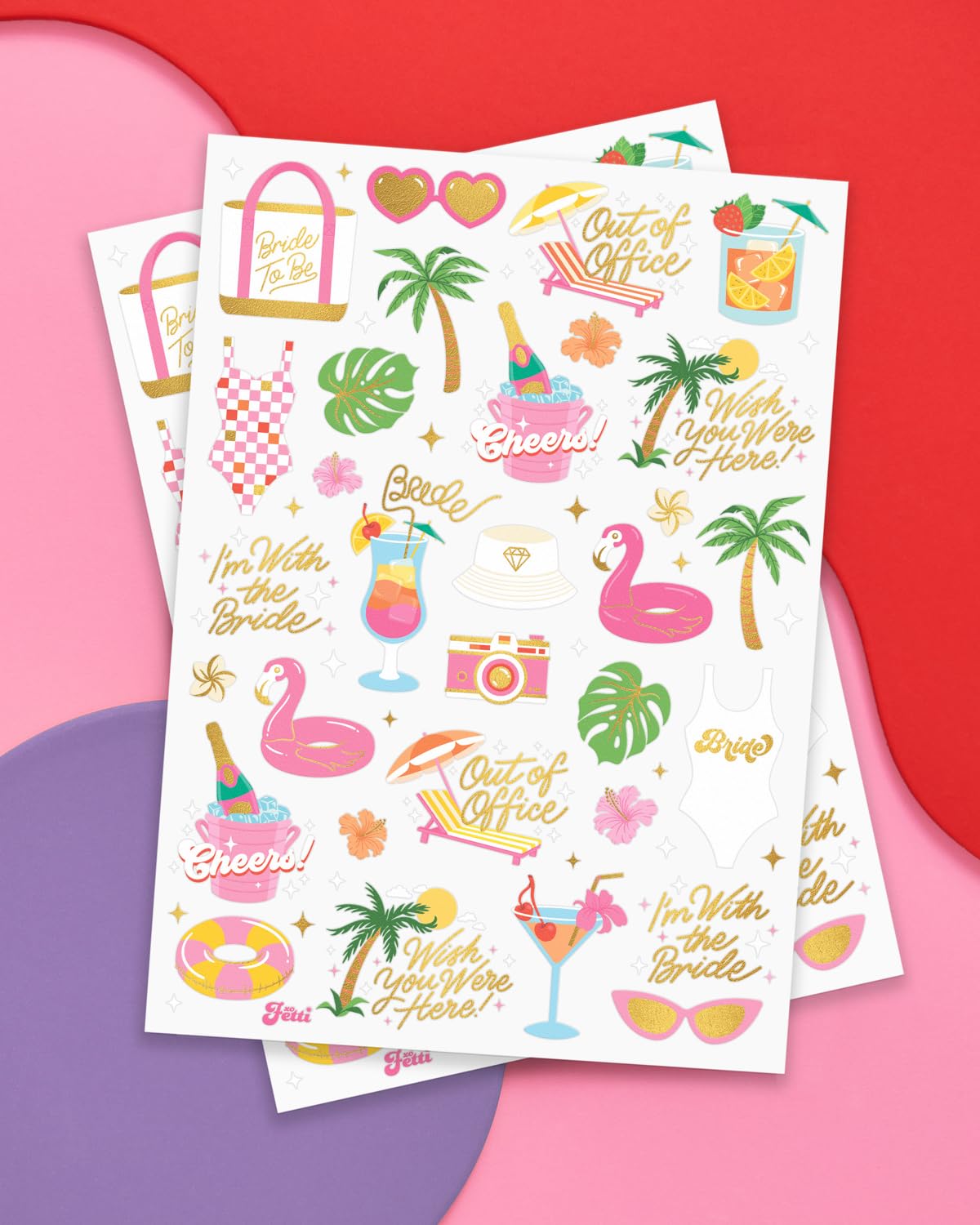 xo, Fetti Bachelorette Party Summer Party Temporary Tattoos - 50 Foil Styles | Pool Party Bach Decoration, Bridesmaid Favor, Bride to Be Gift, Bridal Shower Supplies, Engagement Accessory, Maid of Hon