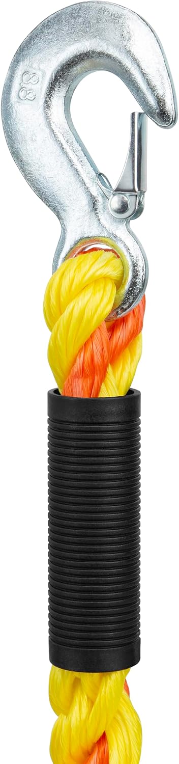 14 ft. 2,266 lb. Working Load Limit Tow Rope Strap with Hooks