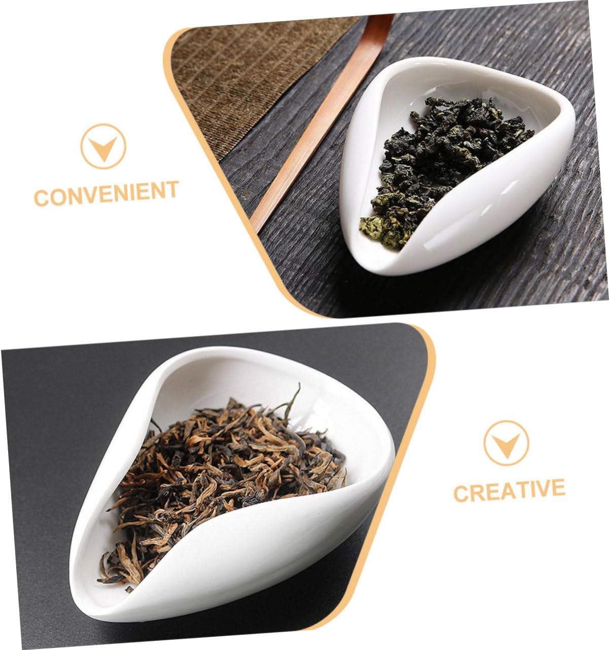 1Set Tea Scoop Porcelain Tea Leaf Spoon for Loose Tea Stylish and Tea Accessories for Tea Ceremonies and Coffee Bean Display
