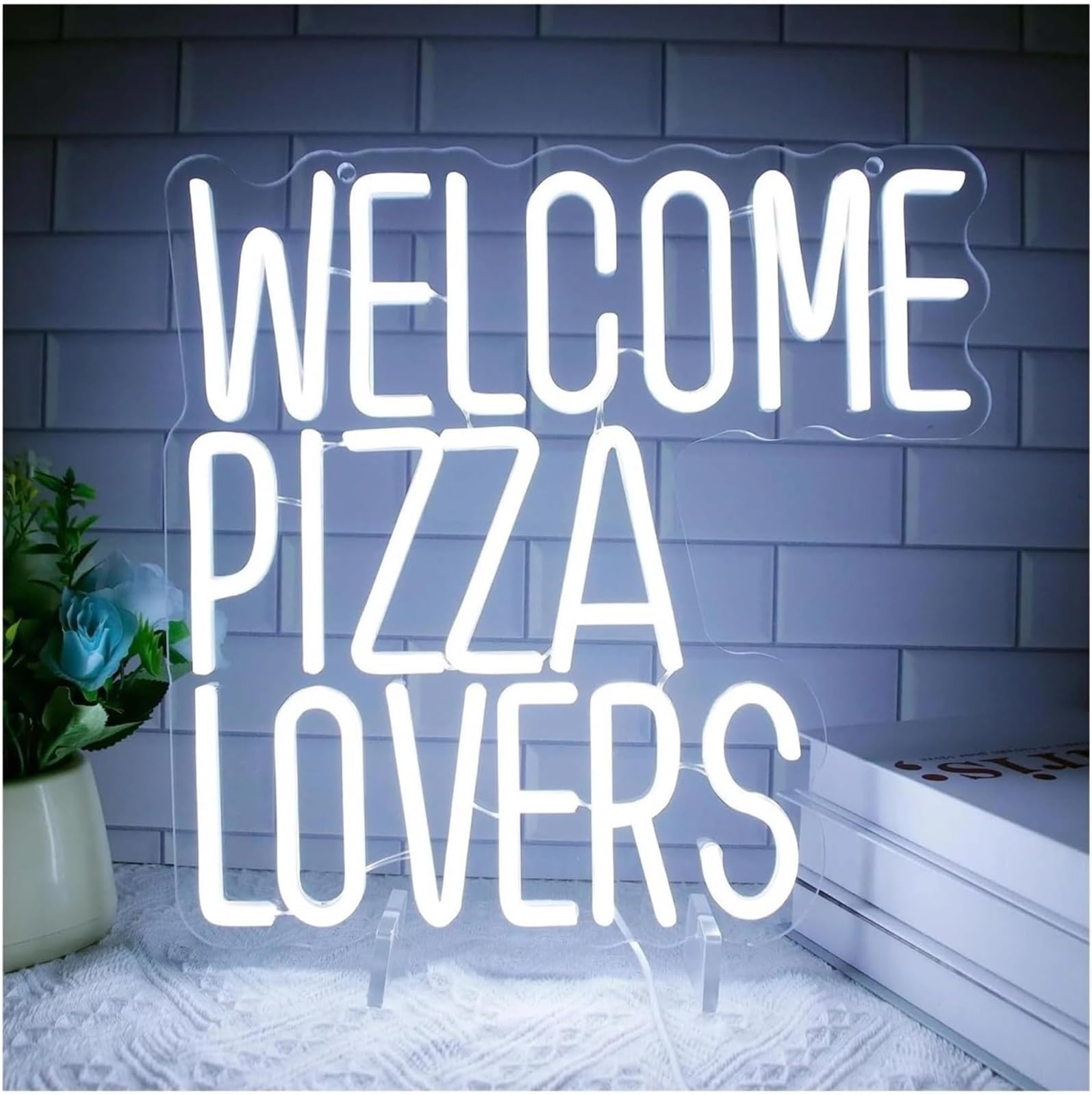 Zynther Neon lamp for neon lamp loanword Welcome Pizza Lovers for Sign