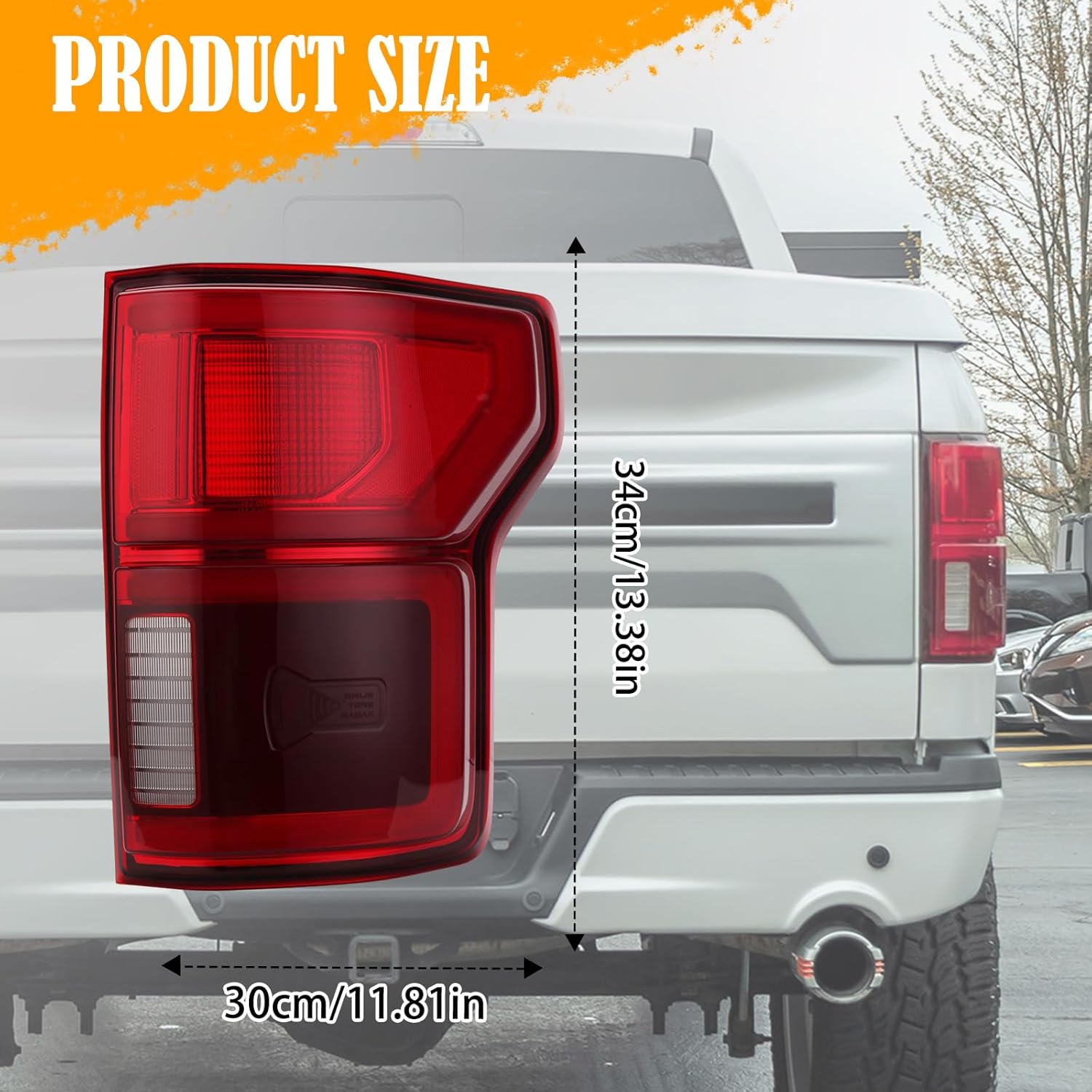 LED Tail Light Compatible with Ford F150 2018 2019 2020 With Blind Spot Taillight Assembly Right Passenger Side Replace KL3Z13404B(No Module)