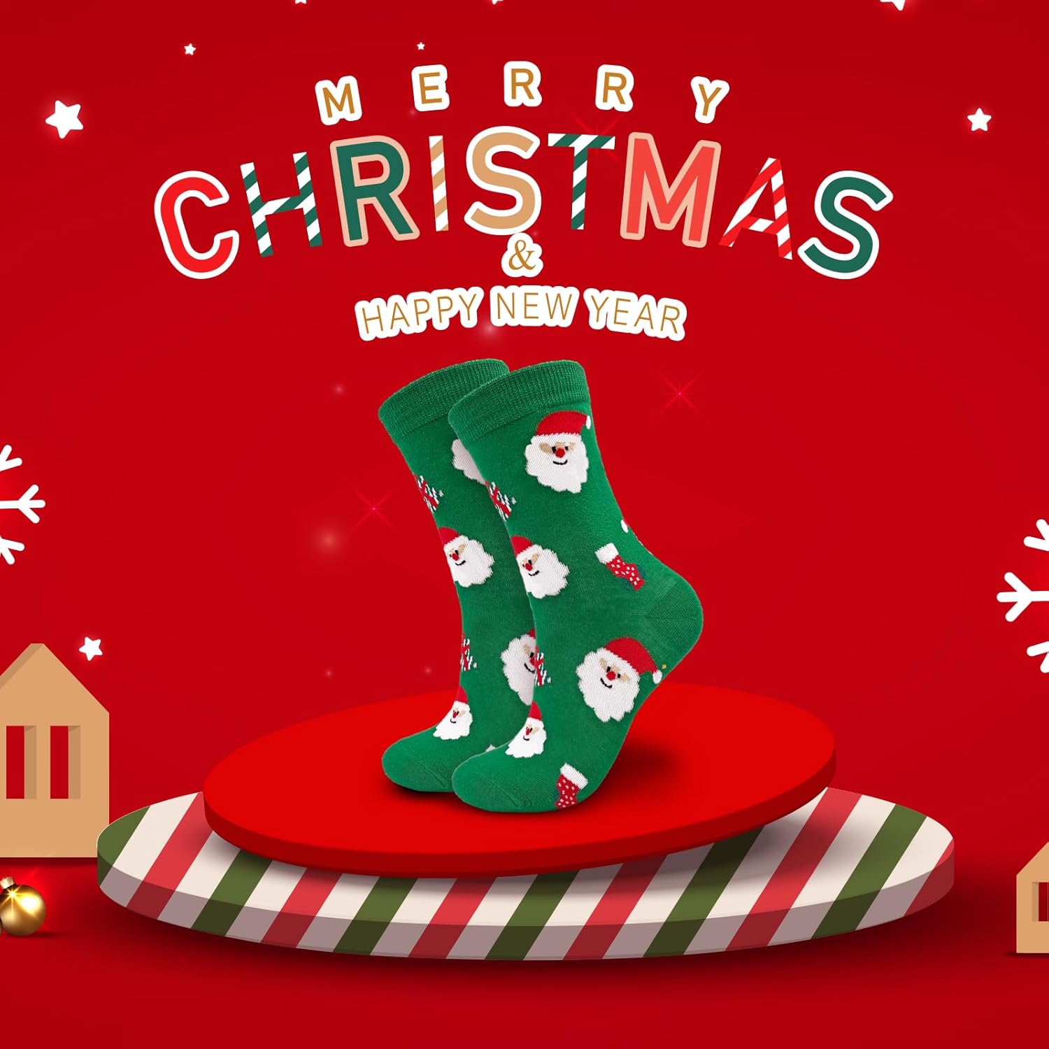 Rutuioy Christmas Socks for Women, Fun Novelty Crew Socks, Stocking Stuffers for Mom Mother Gifts - Image 4