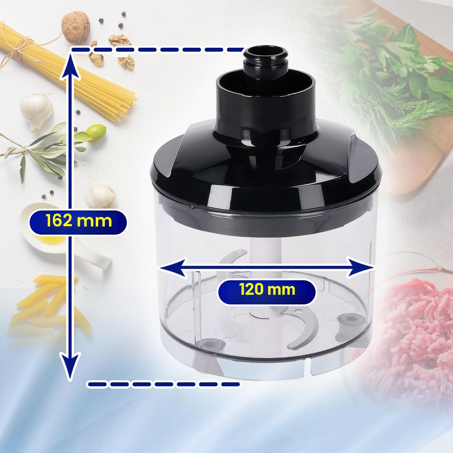 MONTERAL Blender Zerkleinerer für Stabmixer mit Originalcode 12043110 für Bosch MaxoMixx - Garantie 10 Jahre