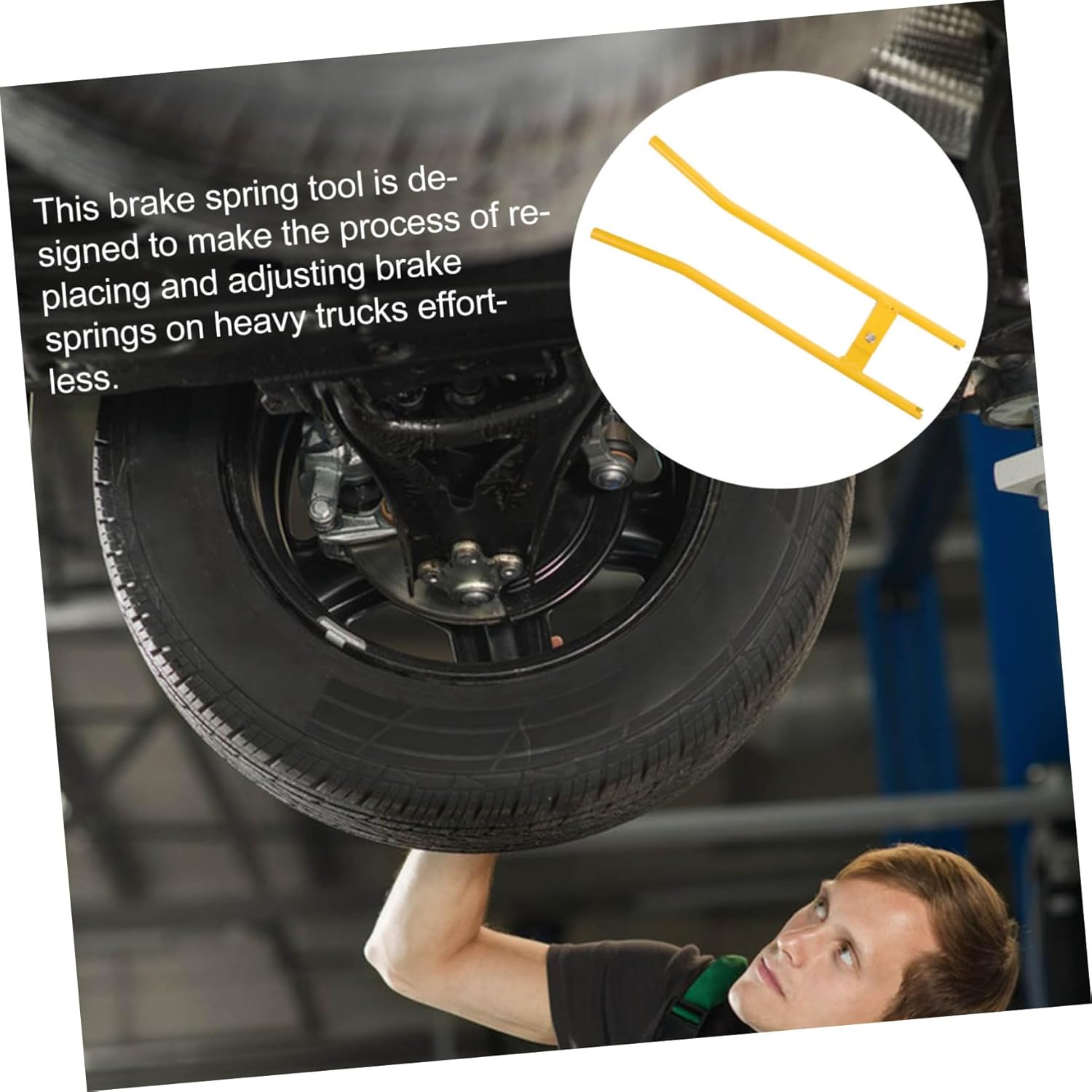 Brake Spring Tool for Heavy Trucks Drum Brake Shoe Spring Installer Lightweight Secure Grip Portable Mechanics Tool