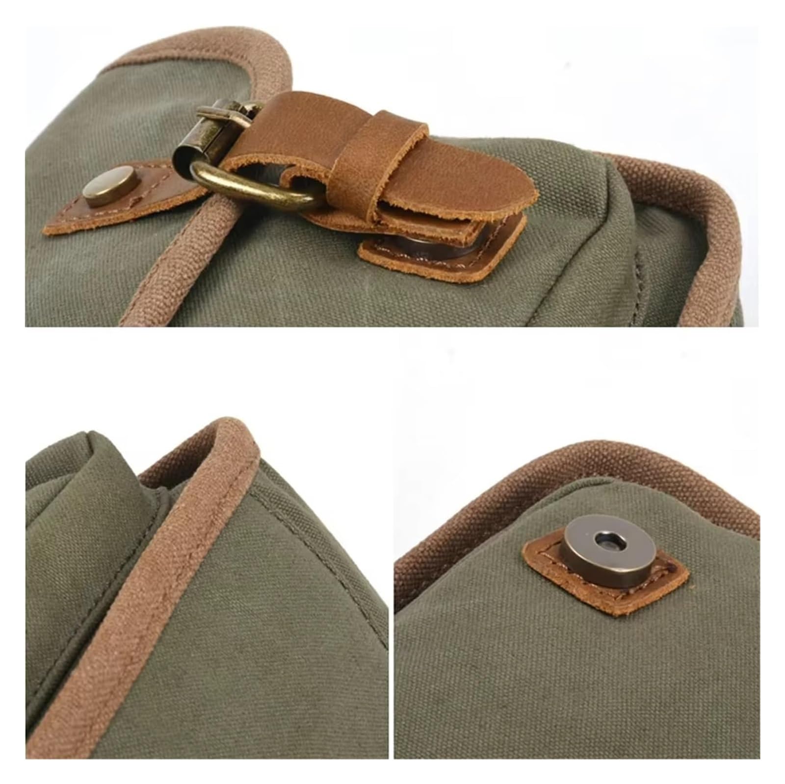 Für Beast Side Vintage Motorrad Toolkit Hinten Schwanz Gepäck Crossbody Hängen Tasche multifunktional motorradgepäck(Army Green)
