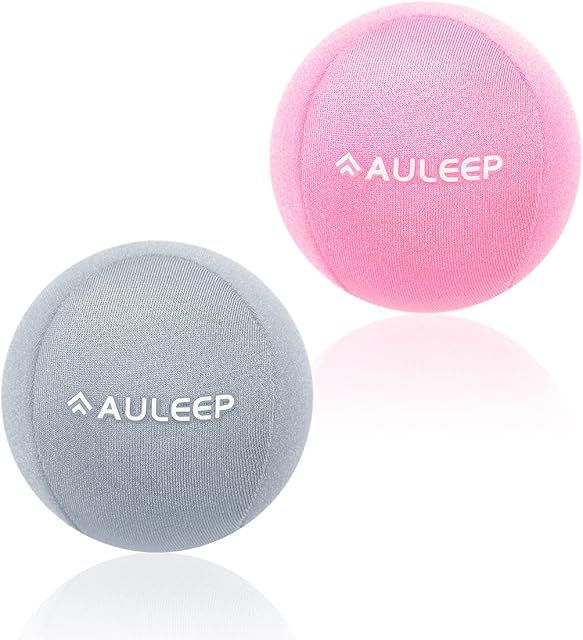 AULEEP Stress Balls for adults and Kids, 2 Pack Grip Strength Trainer Hand Therapy Exercise Balls, Anxiety Stress Relief Finger Resistance Exercise Squeezer Fidget(Grey, Pink)