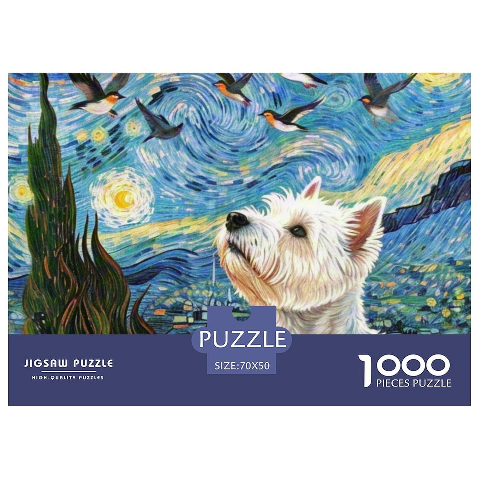 Westie 1000 Piece Jigsaw Puzzle Pet Dog for Age 12+ Educational Activities Memory Games Relaxing 70x50cm/1000pcs