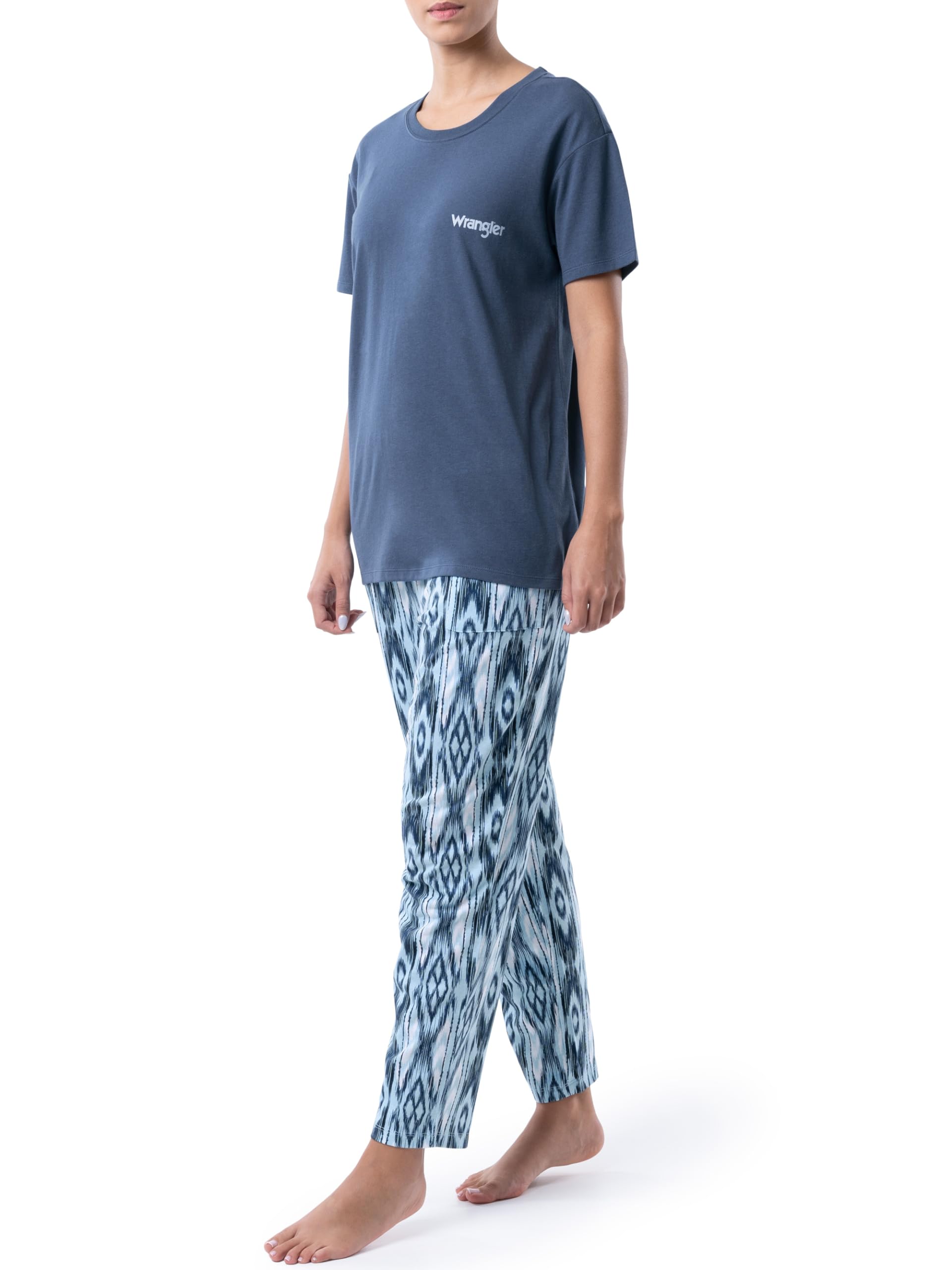 Wrangler Conjunto de Pijama de Manga Corta Y Pantalones Estampados Juego de Pijama Mujer