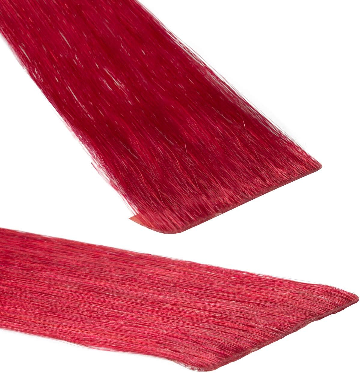 hair2heart 20 x REMY Invisible Tape In Hair Extensions - #rot - 20-Inch, 0.05 kg