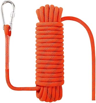 Marine Rope with Hook, 1/2 in x 32 ft, Floating Dock Line for Anchor, Throw, Tow, Mooring, Boating, Reflective Red