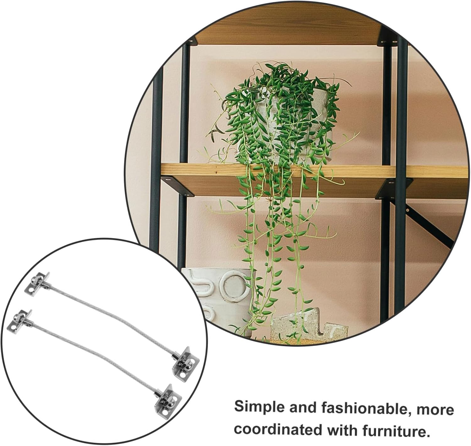 Dresser Anchors for Proofing 2 Pc Set Furniture Safety Straps Wall Mount