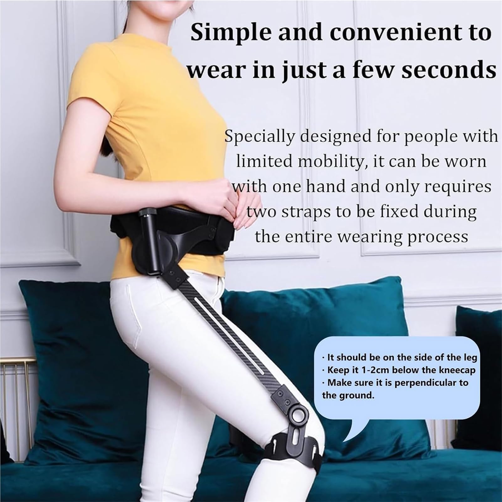 Exoesqueleto biónico para Caminar, Tallas S/M/L, Ayuda para Caminar, Asistencia para Miembros Inferiores, Equipo de rehabilitación de piernas para hemiplejia.