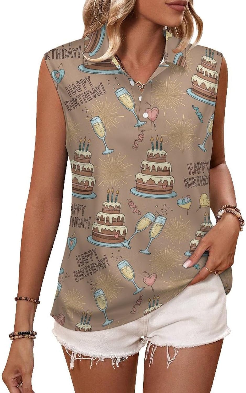 Womens Sleeveless Golf Shirt Athletic Tank Tops Ladies Casual Polo Summer Workout Wear