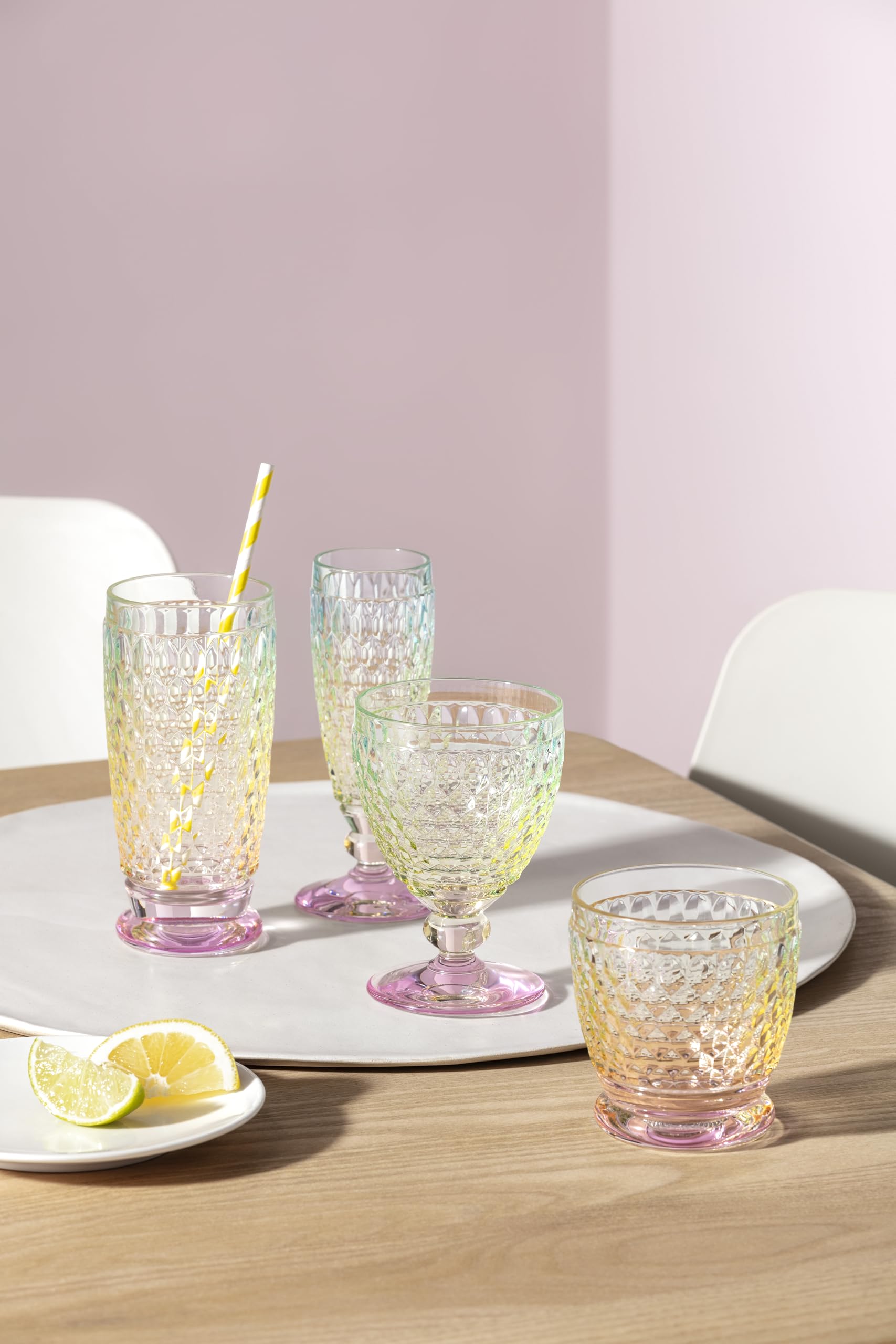 Villeroy & Boch Boston Pearl - Juego de 4 copas de vino tinto de 10 onzas, cristal fabricado en Alemania