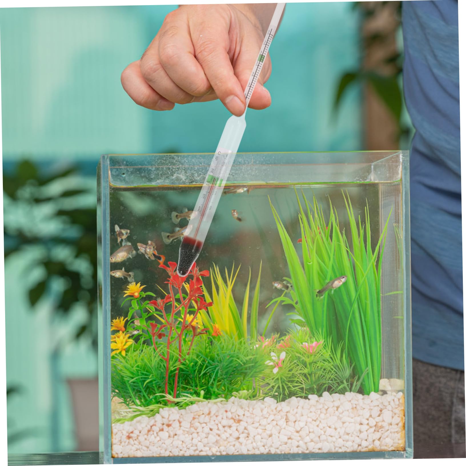 SOLUSTRE 4sets Densitometro Per Acquario Strumento Di Misura Della Salinità Kit Completo Per Acquacoltura e Pesca Include Graduato Per Ambienti Marini e Acquari