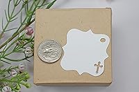 Vista 3 de Mi Bautizo - Etiquetas pequeñas personalizadas con cruz (juego de 20) (blanco)