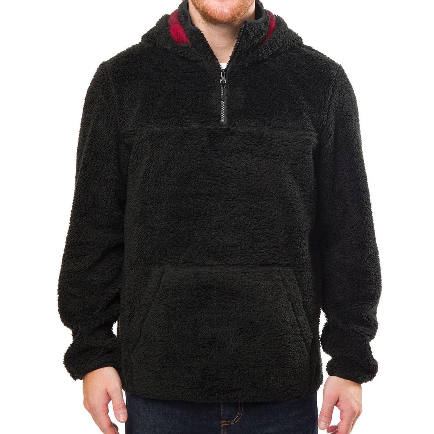 GenericBlack, Boston Traders Sherpa Pullover - Large (L)