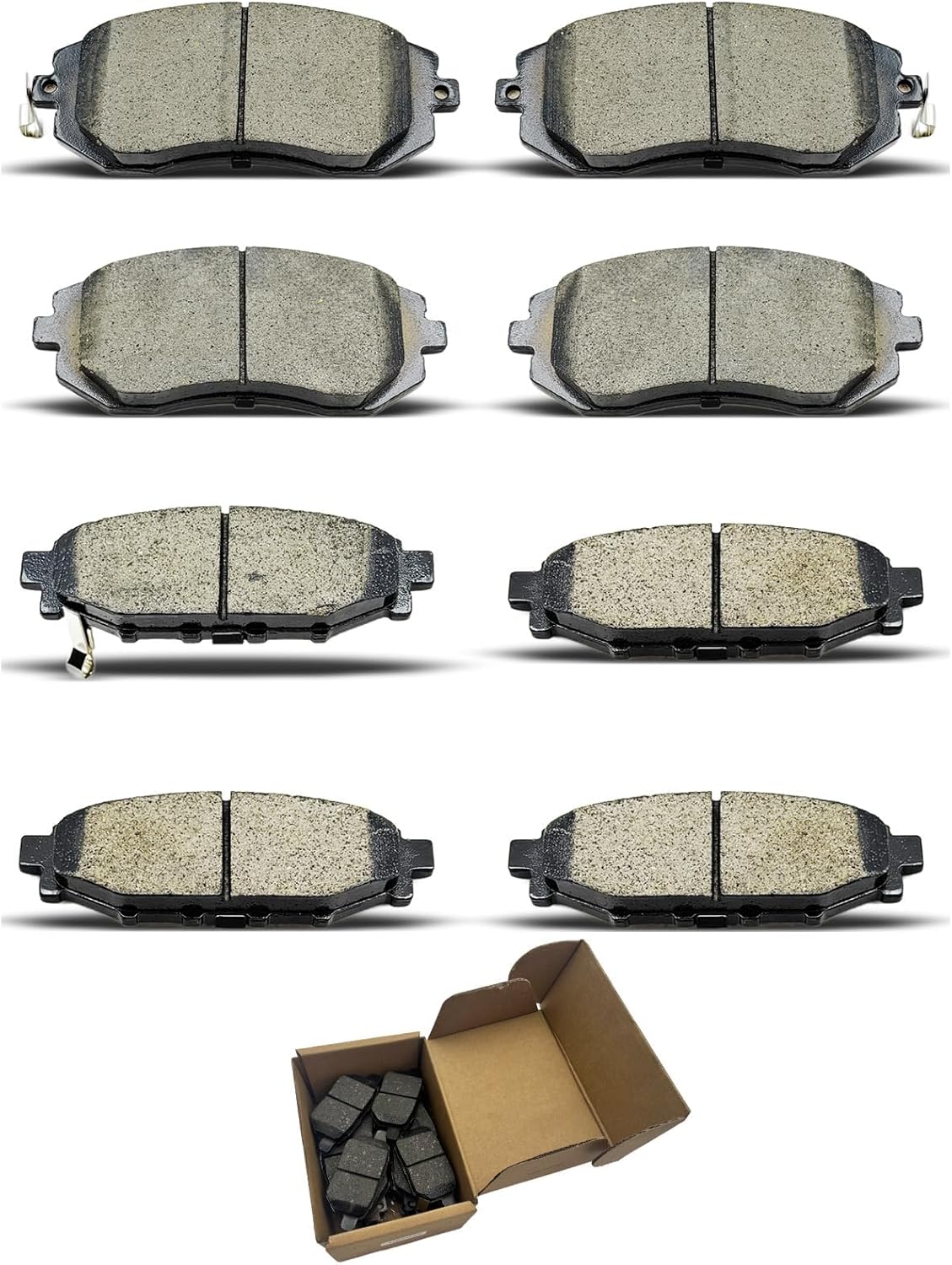 Brake Pads Fit For Subaru Forester 2009-2010, Impreza 2008-2010, Legacy 2005-2012, Outback 2005-2012 8pcs Front Rear Ceramic brake Pads | D1114 D929 |