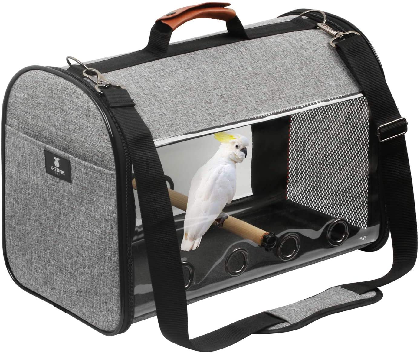 X-ZONE PET Transparent Breathable Travel Parrot Carrier Lightweight Cage,Bird Travel Bag Portable Pet Bird Carrier,Bird Travel Cage Bird Houses