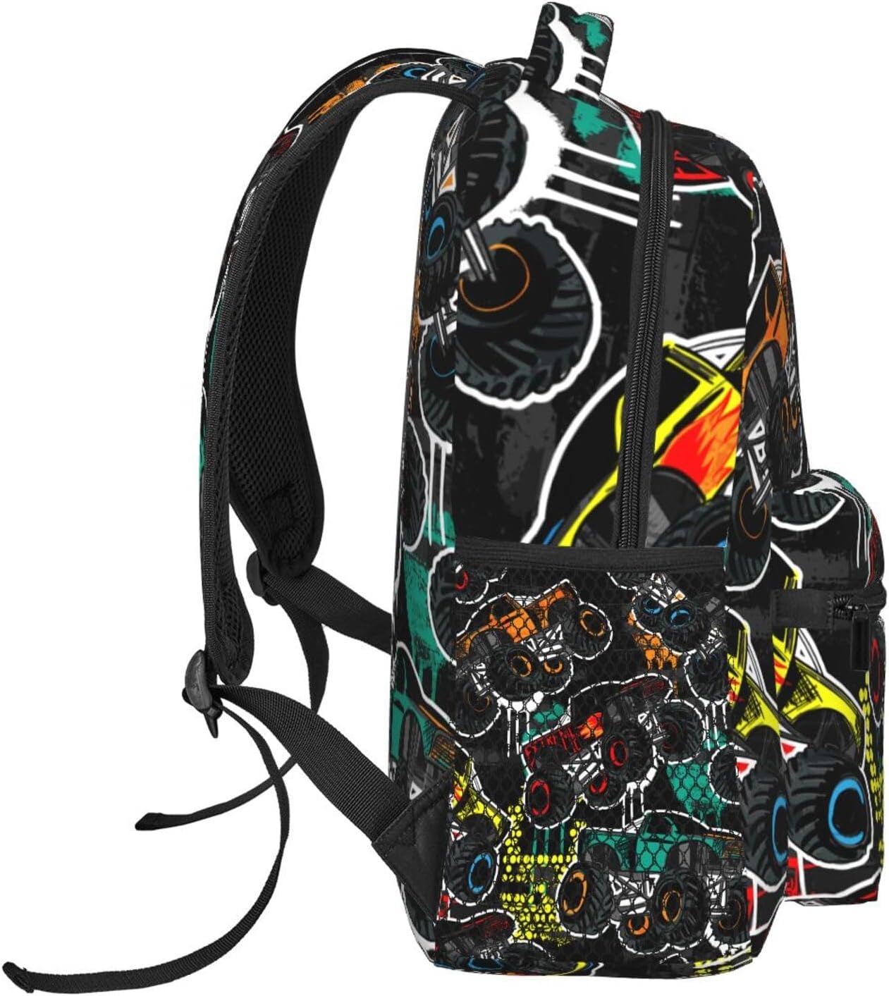 Fun Monster Car Cool Truck Backpack For School Laptop Bags Bookbag Big Casual Daypack For Student Girls Boys Kids Teens Travel Sports Work