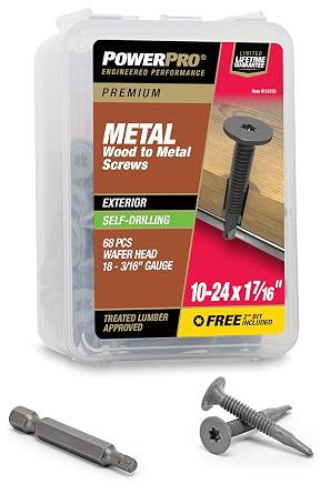 Power Pro Premium Star Drive Wafer Sheet Metal Screws #10-32 x 1-7/16 - 1lb Box, Bronze 116150