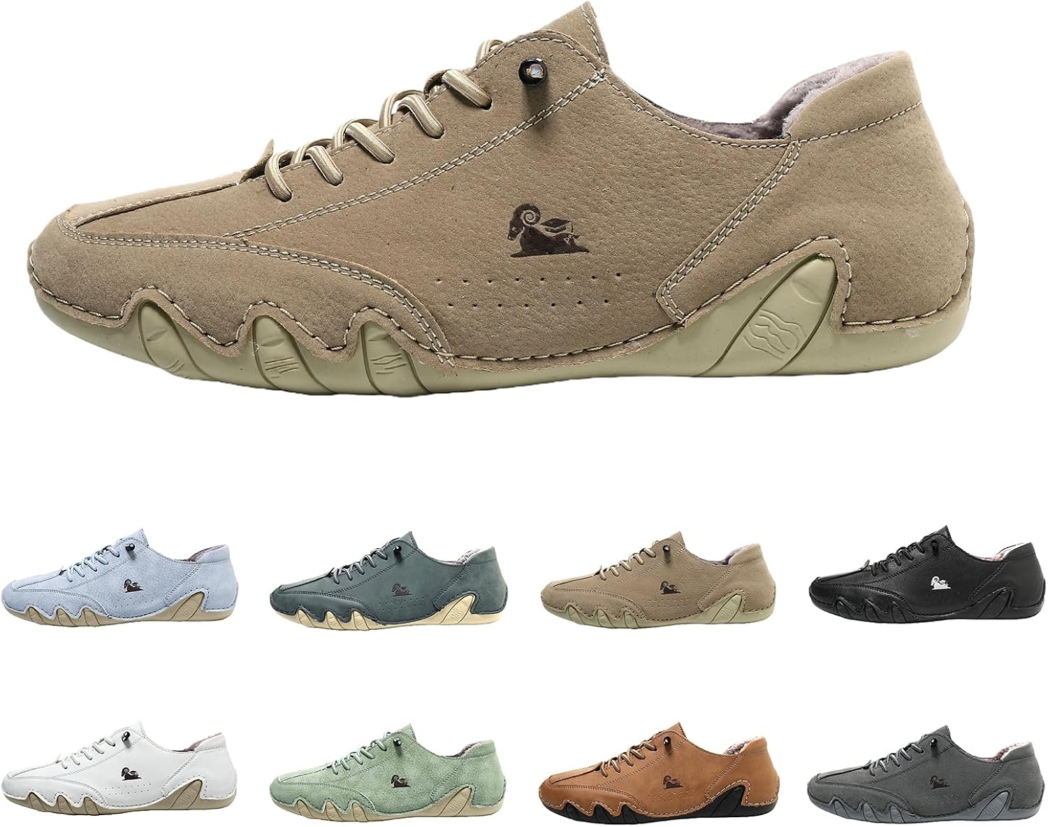 Fleece Lined Leather Barefoot Shoes for Women Men Nevova Driving Shoes, Winter Orthopedic Slip On Shoe Lace Up Flats, Handmade Walking Sneakers Non-Slip Hiking Boots